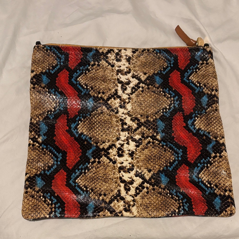 Clare V Multicolor Snake Print Clutch - Picture 2 of 3
